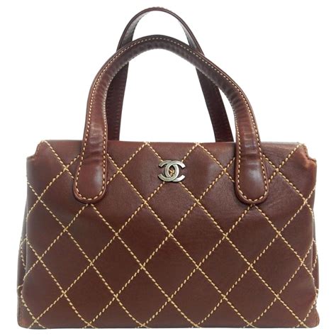 sac chanel cuir marron|sac chanel vintage.